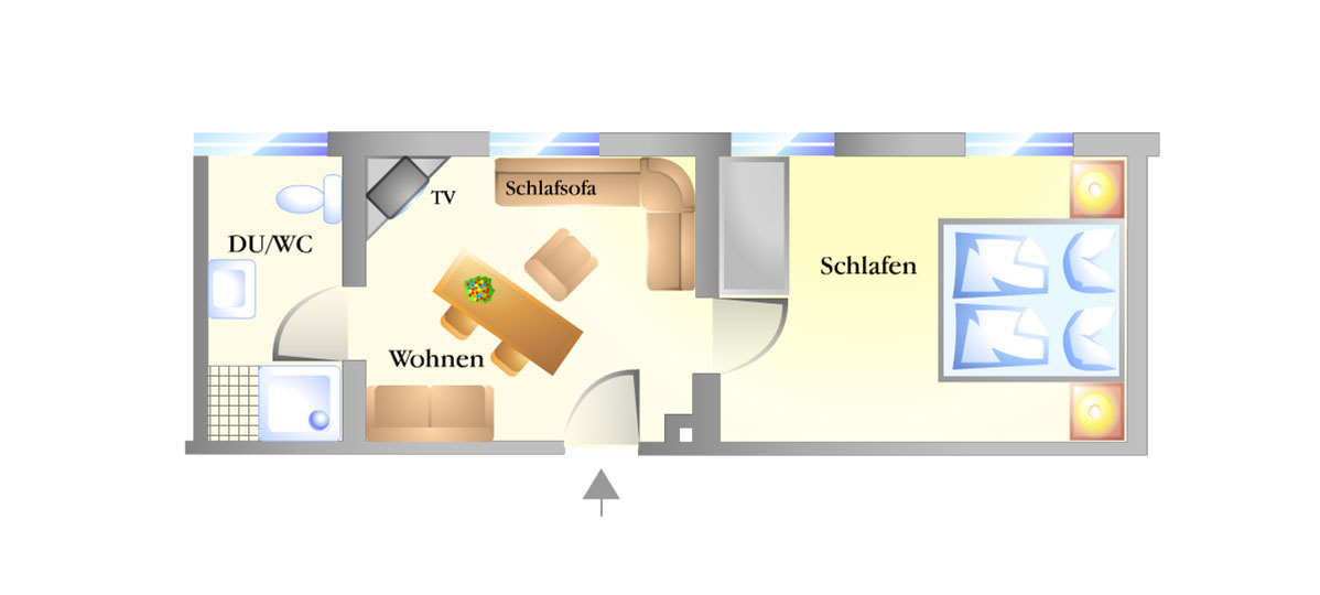 Grundriss Appartment 5