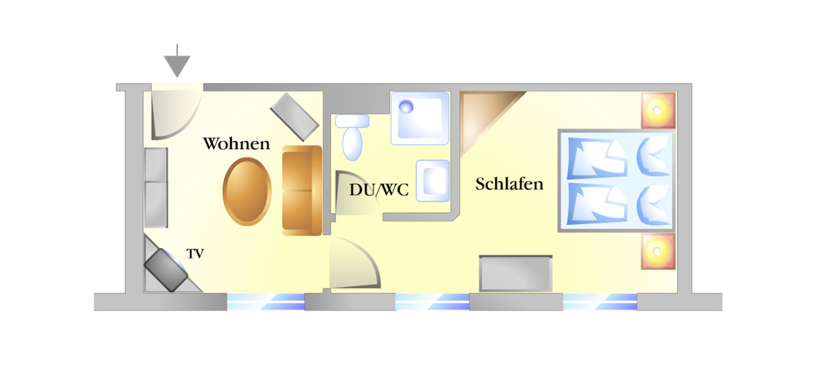 Grundriss Appartment 6
